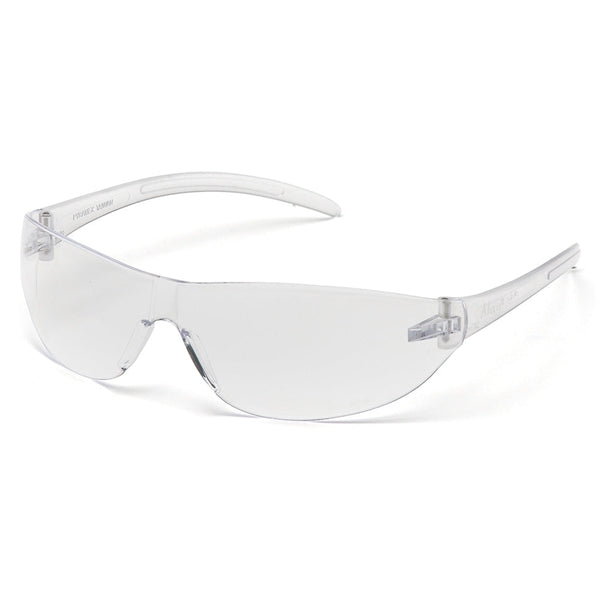 Supertouch Pyramex Alair safety glasses with a clear, frameless lens.