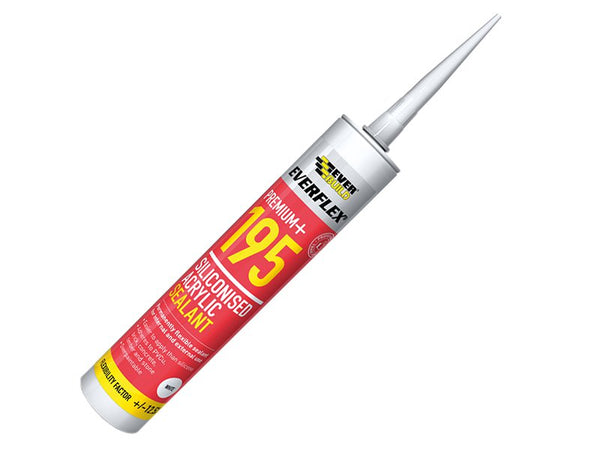 Everbuild Sika Everflex 195 Siliconised Acrylic White 300ml