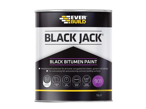 Everbuild Sika Black Jack 901 Black Bitumen Paint
