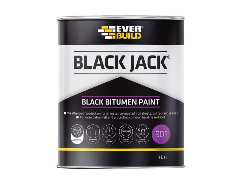 Everbuild Sika Black Jack 901 Black Bitumen Paint