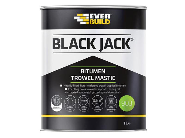 Everbuild Sika Black Jack 903 Bitumen Trowel Mastic
