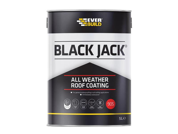 Everbuild Sika Black Jack 905 All Weather Roof Coating 5 litre
