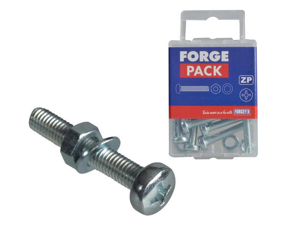 ForgeFix Machine Screws, Pozi, Pan Head, ZP