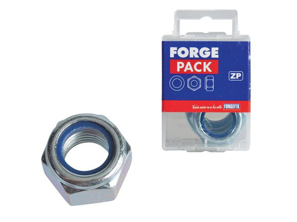 ForgeFix Hexagonal Nuts with Nylon Inserts, ZP