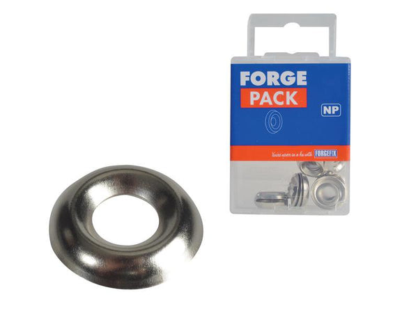 ForgeFix Screw Cup Washers, Nickel Plated