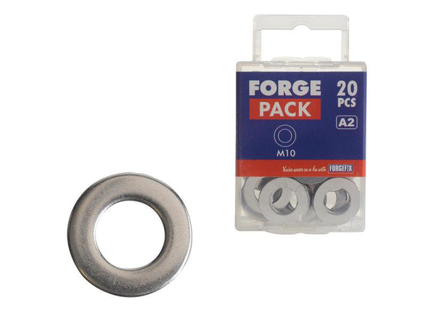 ForgeFix Flat Washers, DIN125 A2 Stainless Steel, ForgePack