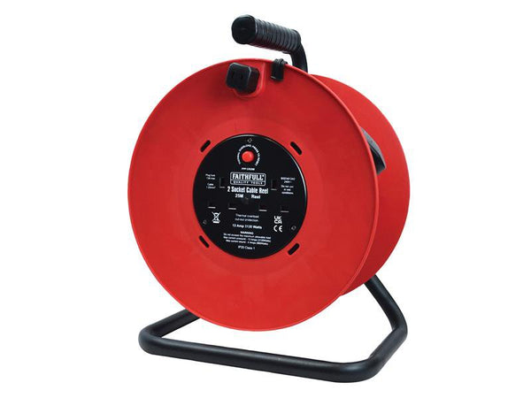 Faithfull Power Plus Open Drum Cable Reel
