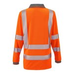Supertouch Ladies Long Sleeve Hi Vis Jaya Birds Eye Polo - thumbnail 4