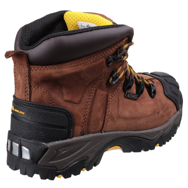 Side view of the black Amblers FS39 safety boot.