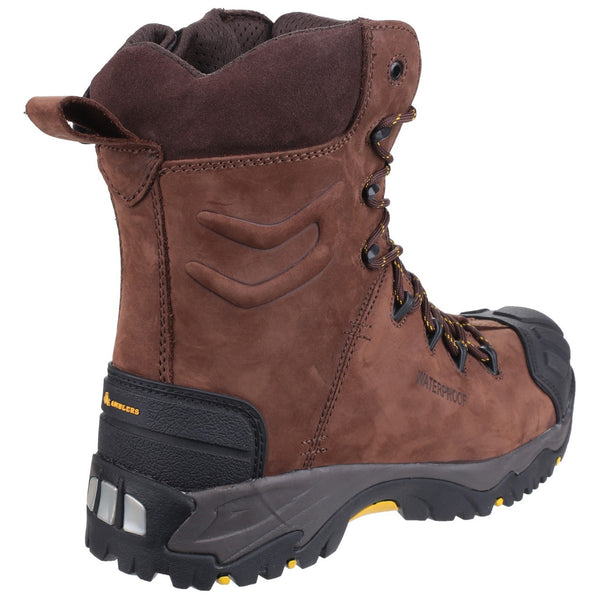 Side profile of the tall AS995 Pillar hi-leg safety boot.