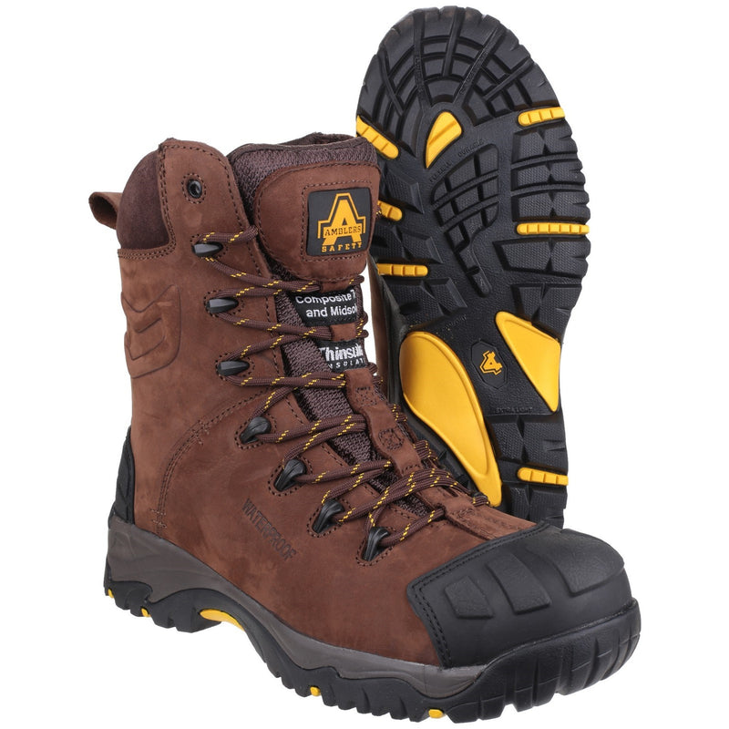 Rear view of the AS995 Pillar hi-leg boot showing the full height.