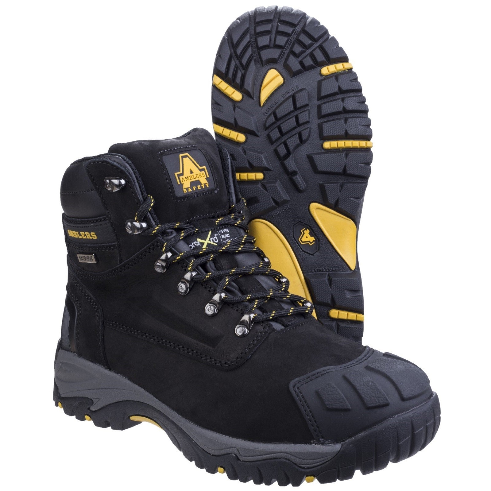 Rear view of the black FS987 boot.