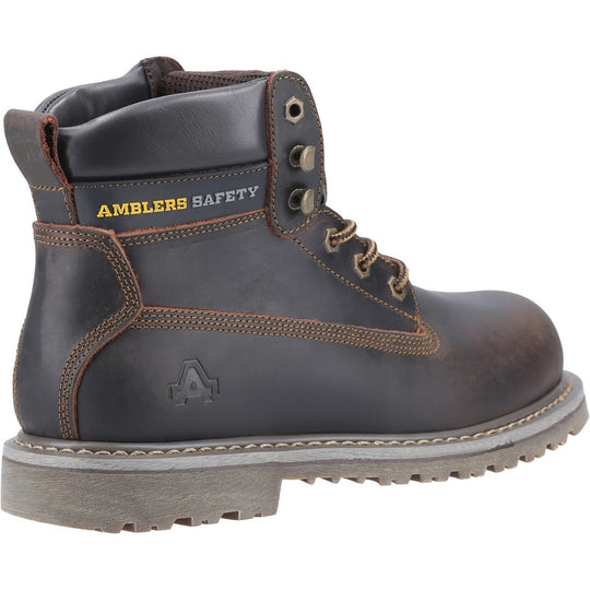Side view of the black FS164 industrial boot.