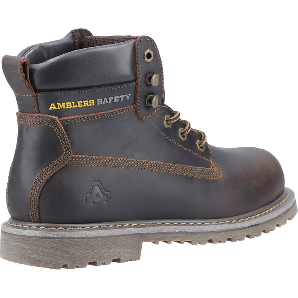 Side view of the black FS164 industrial boot.