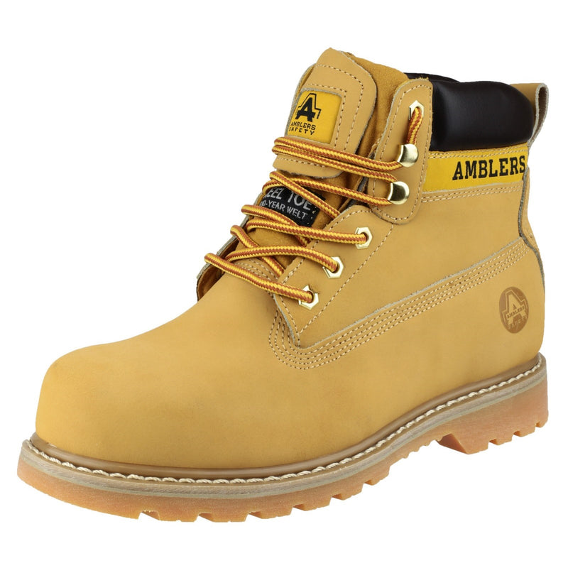 The hard-wearing sole of the FS7 Goodyear welted boot.