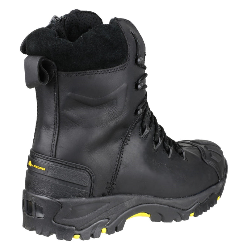 Side profile of the FS999 hi-leg boot showing the full length of the side zip.