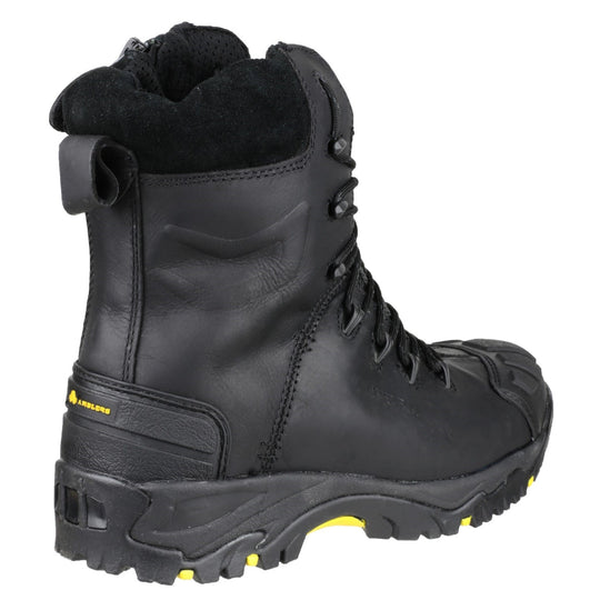 Side profile of the FS999 hi-leg boot showing the full length of the side zip.
