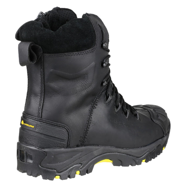 Side profile of the FS999 hi-leg boot showing the full length of the side zip.