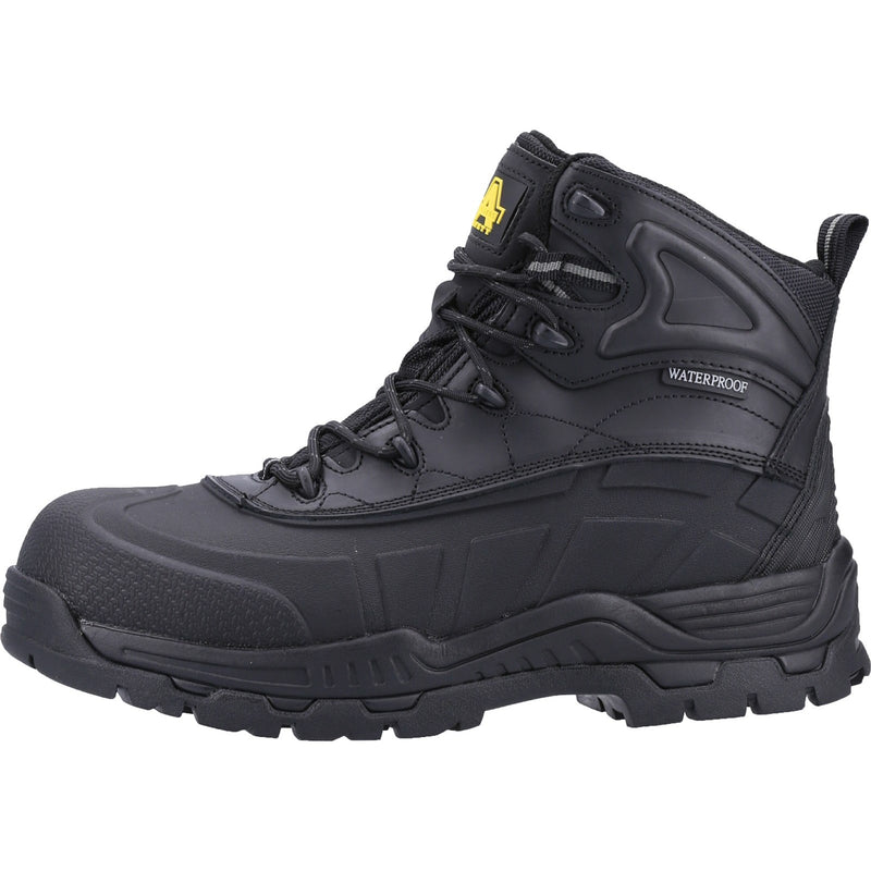 Action shot of the Amblers FS430 hybrid waterproof safety boot.