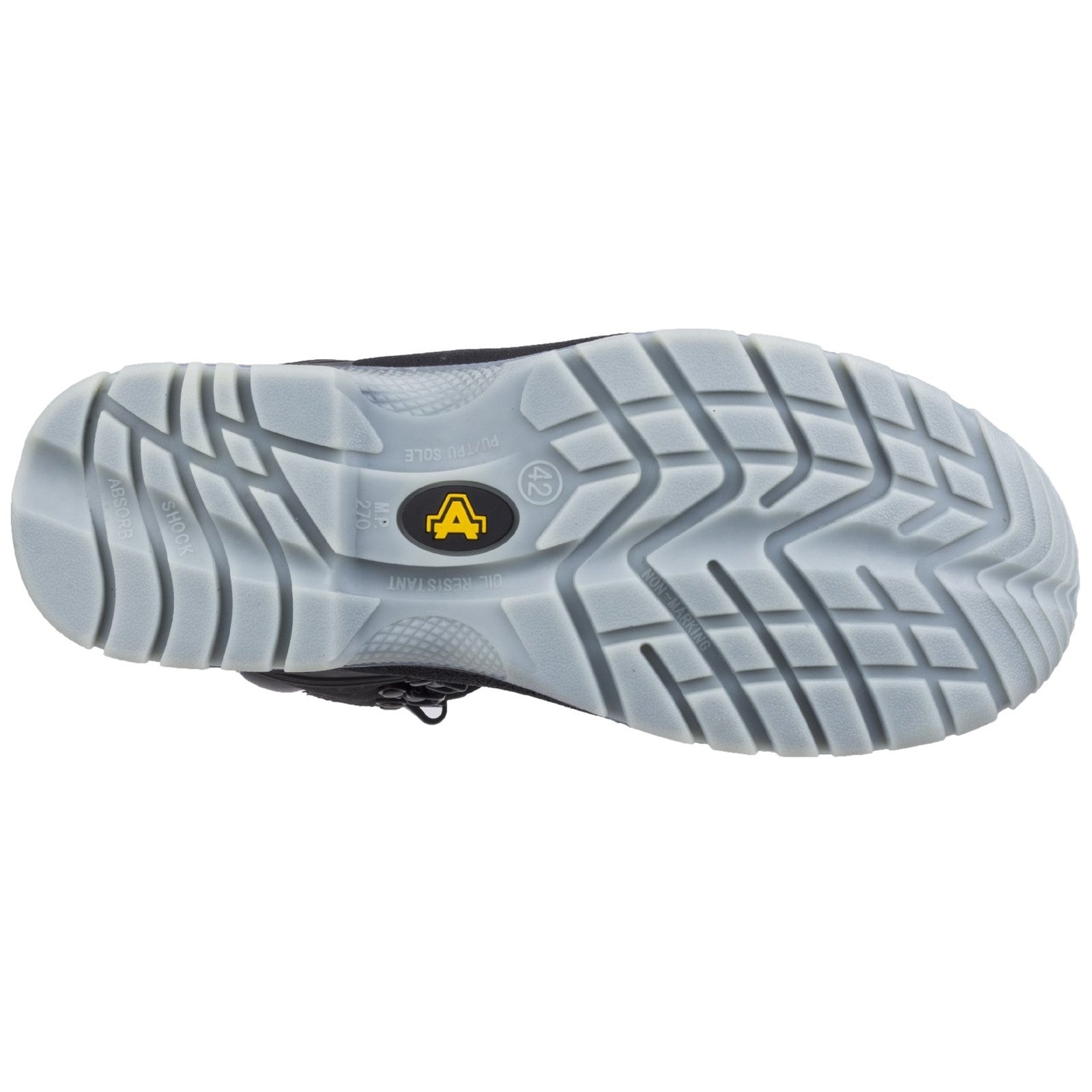 Top angle of the FS198 safety boot, highlighting the lacing system.