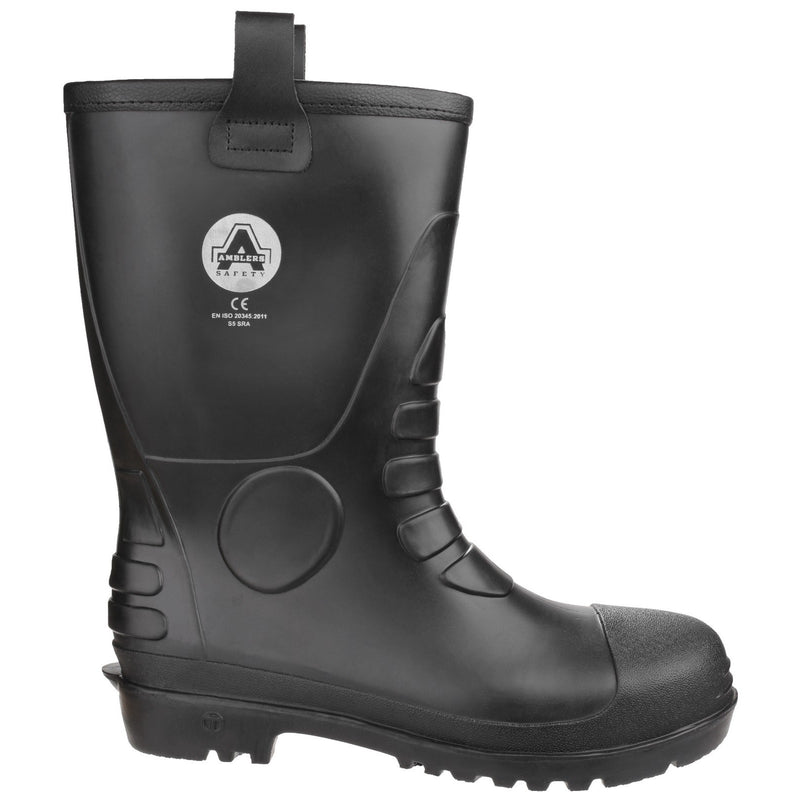 Close-up of the material and construction of the FS90 rigger boot.