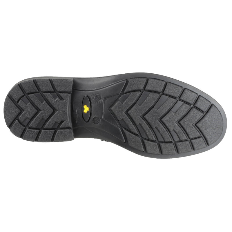 Top view of the FS46 shoe highlighting the moccasin-style toe.