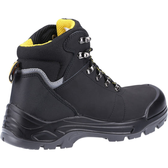 Side profile of the brown AS252 water-resistant safety boot.