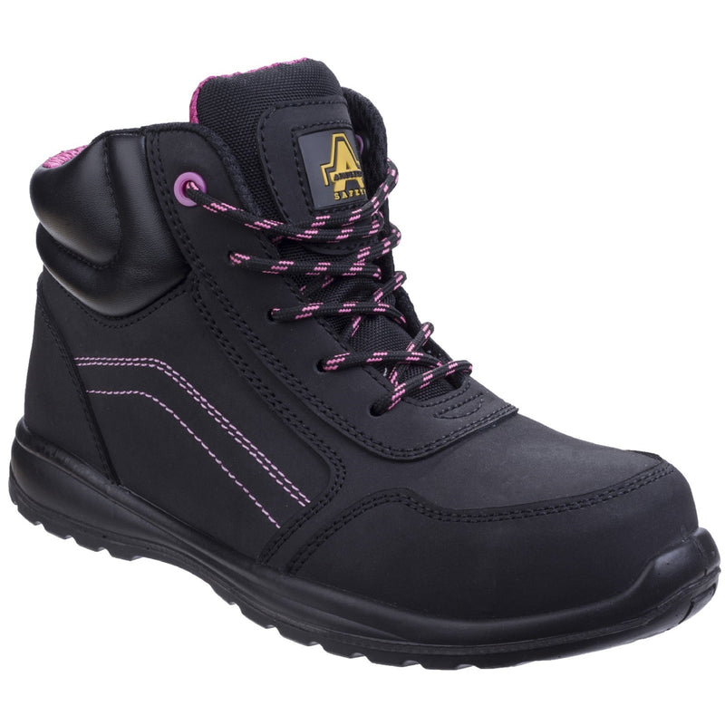 Close-up of the buckle feature on the AS601 Lydia safety boot.