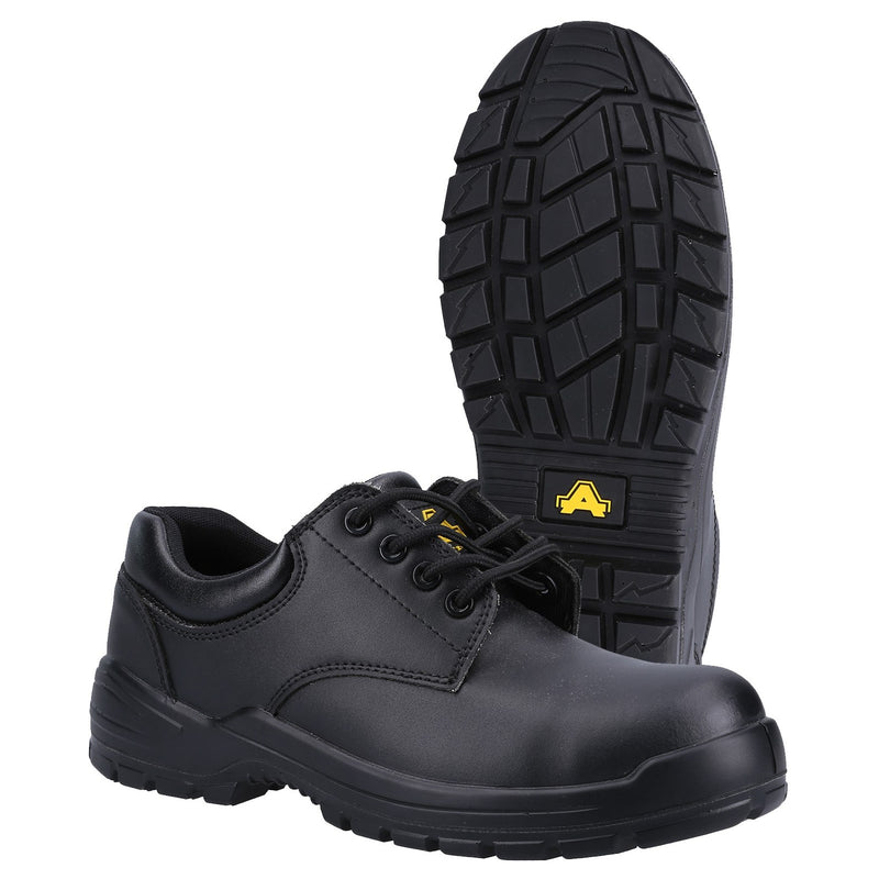 Rear view of the formal FS38C Gibson safety shoe.