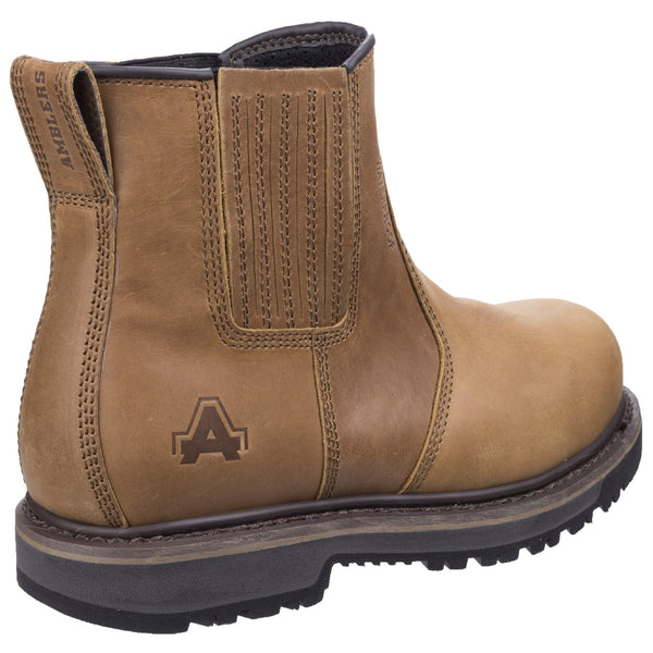 Side view of the AS232 safety boot, showing the sole and heel.