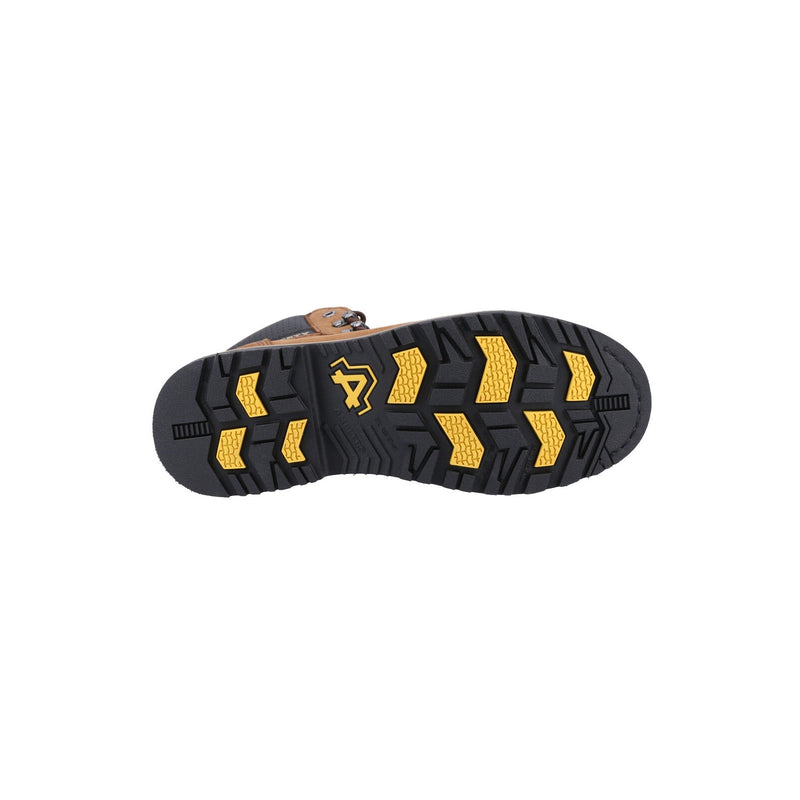 Top-down view of the AS233 boot showing the reinforced scuff cap.