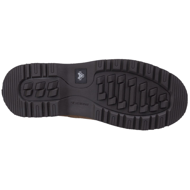 Amblers Millport boot highlighting tough leather finish and deep grip tread
