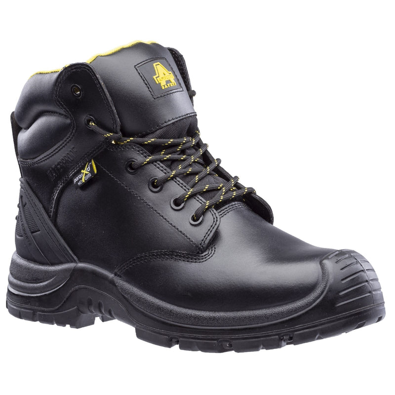 Close-up view of the AS303C Wrekin boot's materials.