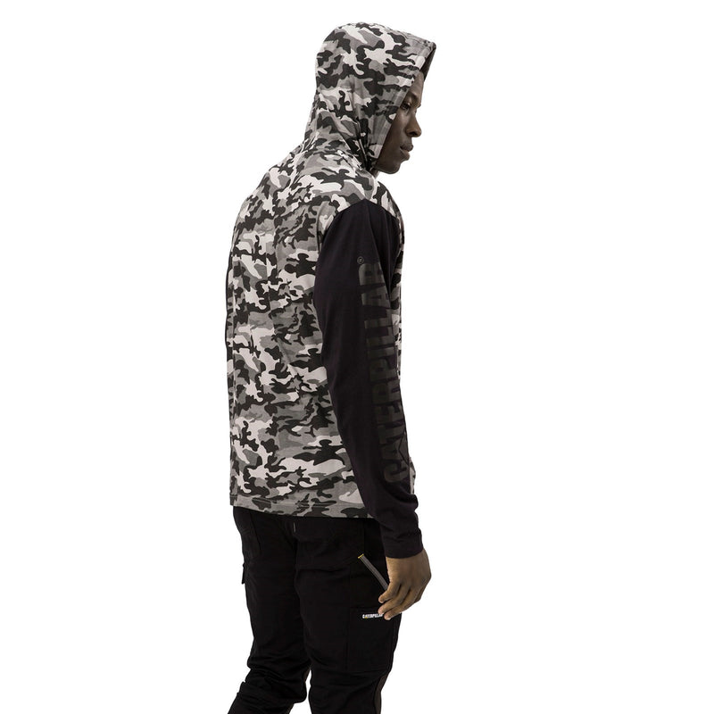 Caterpillar Hooded Long Sleeve Tee