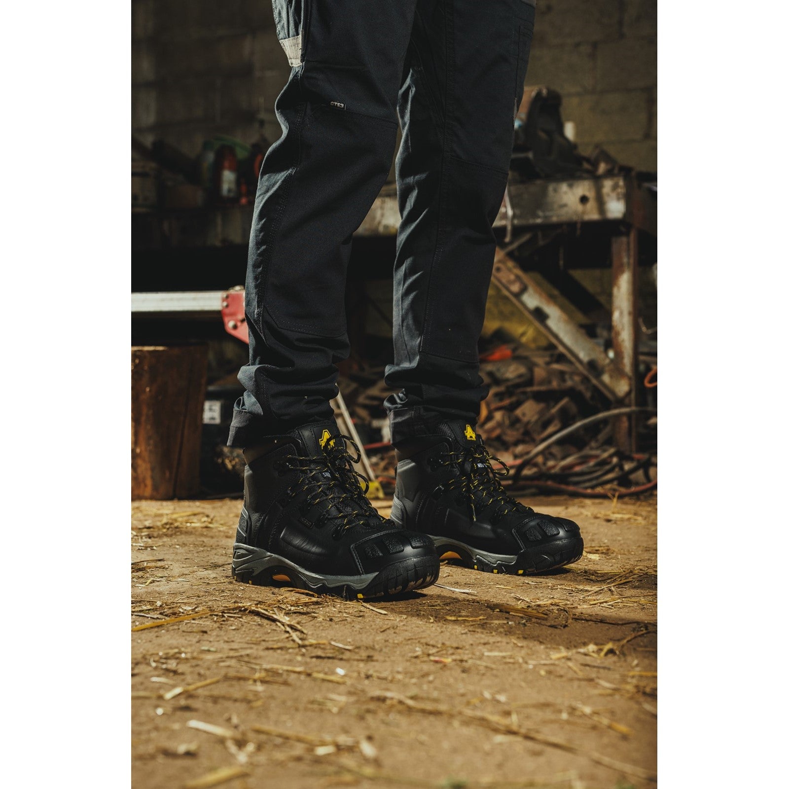 Eyelet and lace detail of the FS32 safety boot.