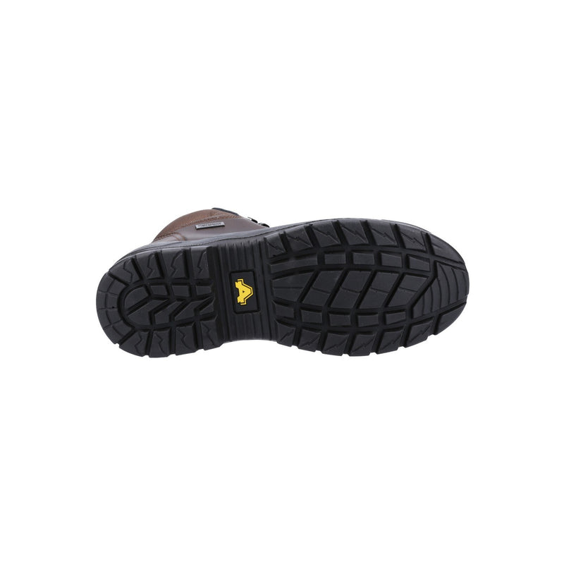Top view of the brown 241 safety boot.