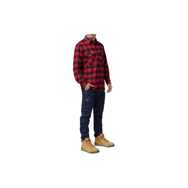 Hard Yakka Long Sleeve Check Flannel Shirt