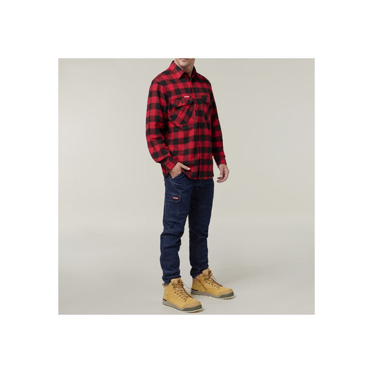 Hard Yakka Long Sleeve Check Flannel Shirt
