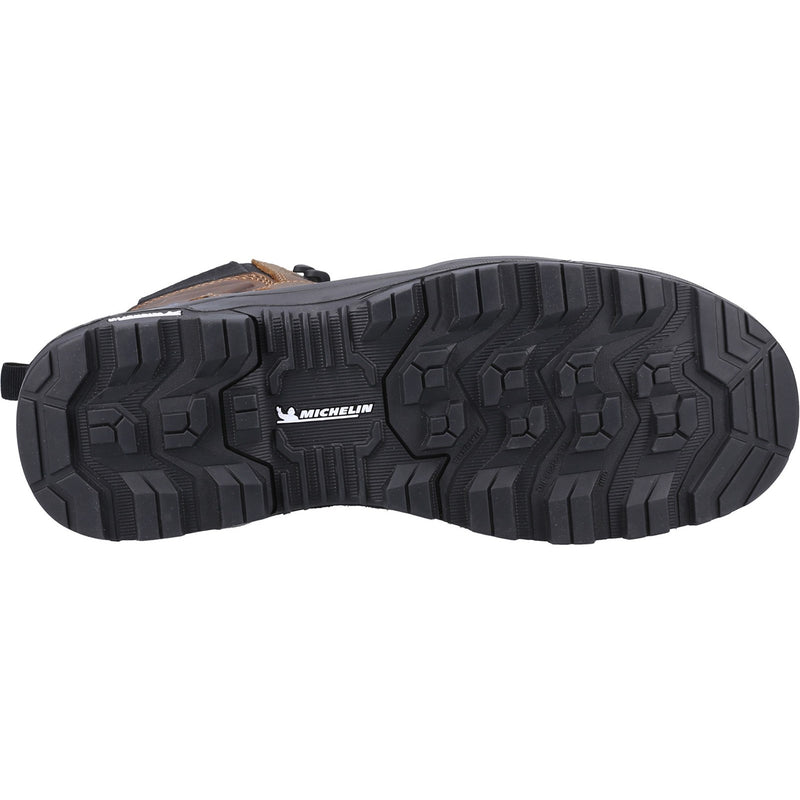 Top view of the black Amblers 980C boot.