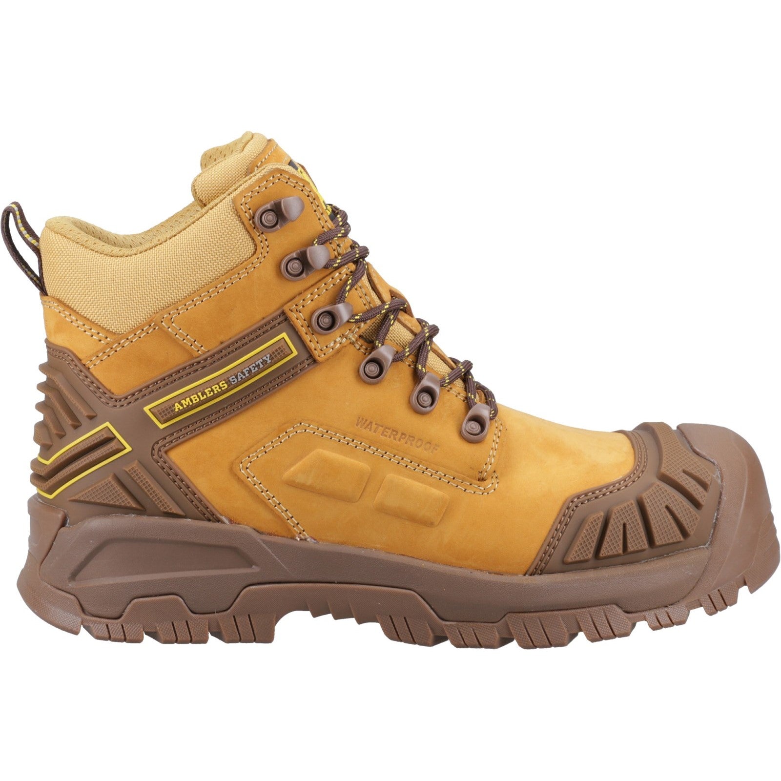Padded red lining inside the Amblers Ignite boot.