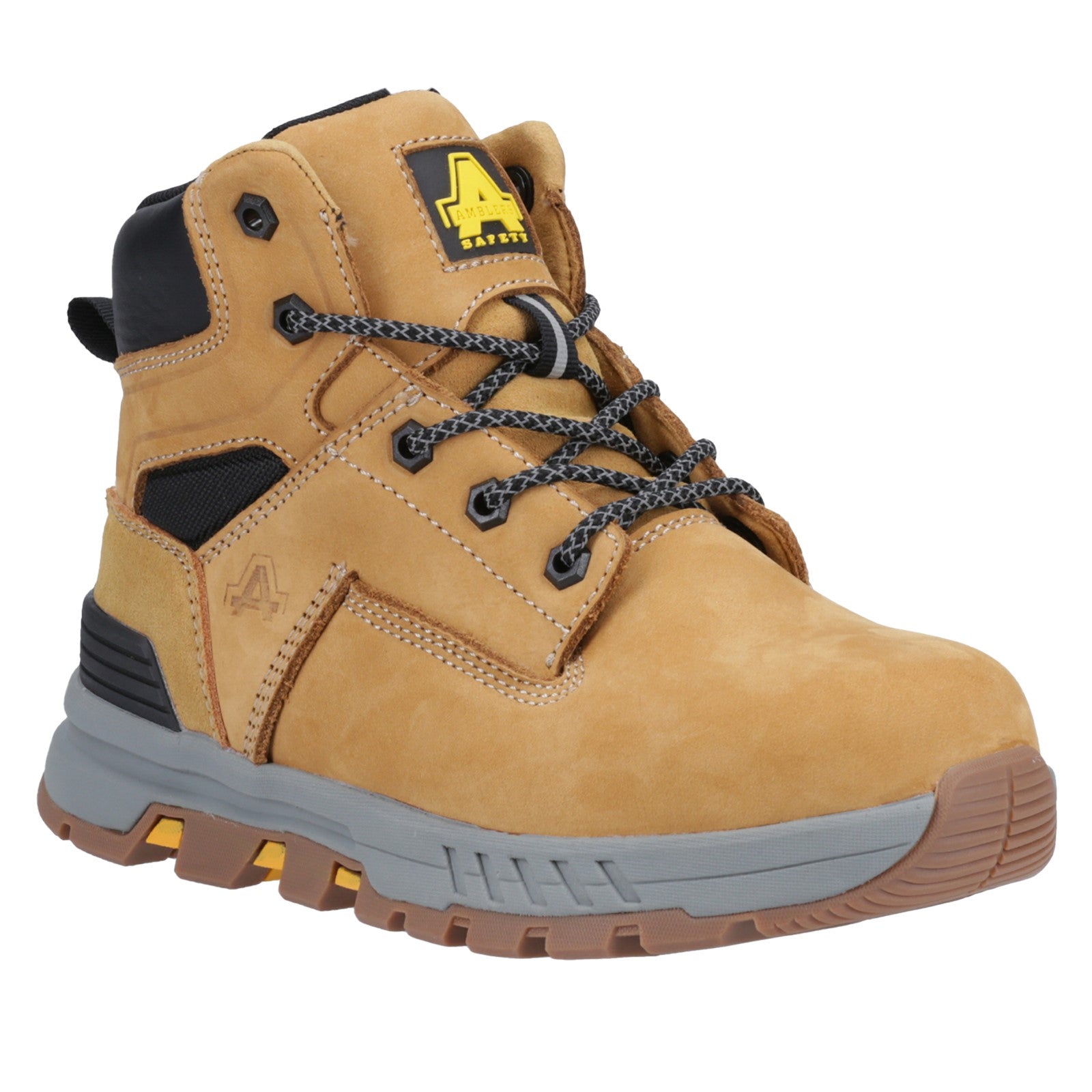 On-foot side view of the Amblers AS613 Elena boot.