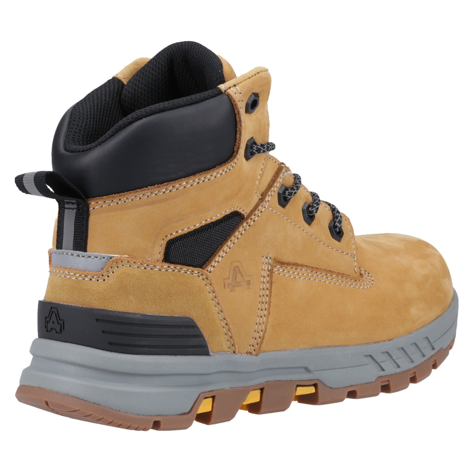 On-foot top view of the AS613 Elena safety boot.
