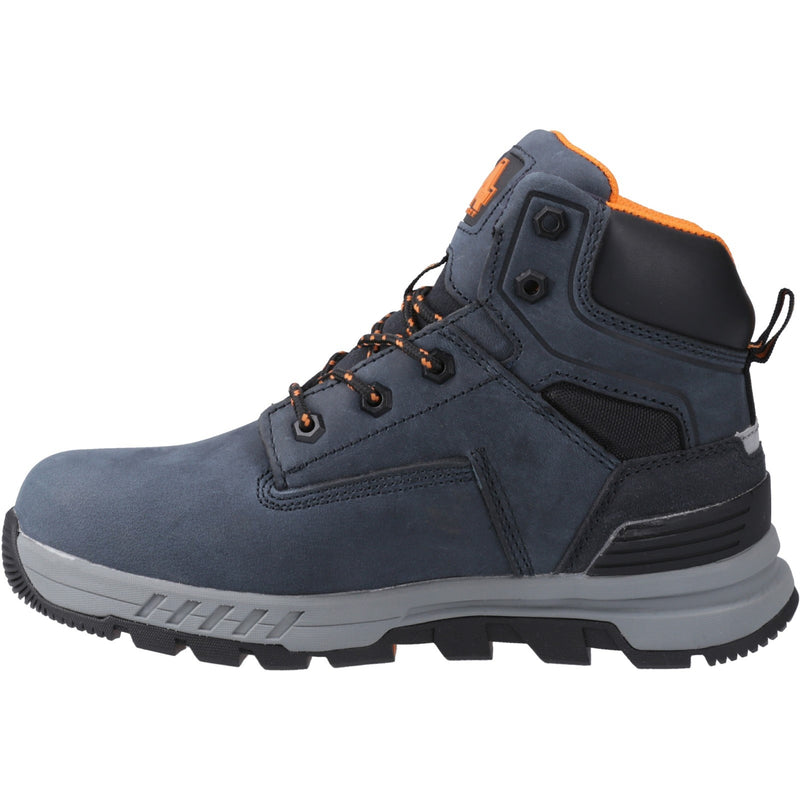 Teal padded lining of the grey AS613 Elena boot.