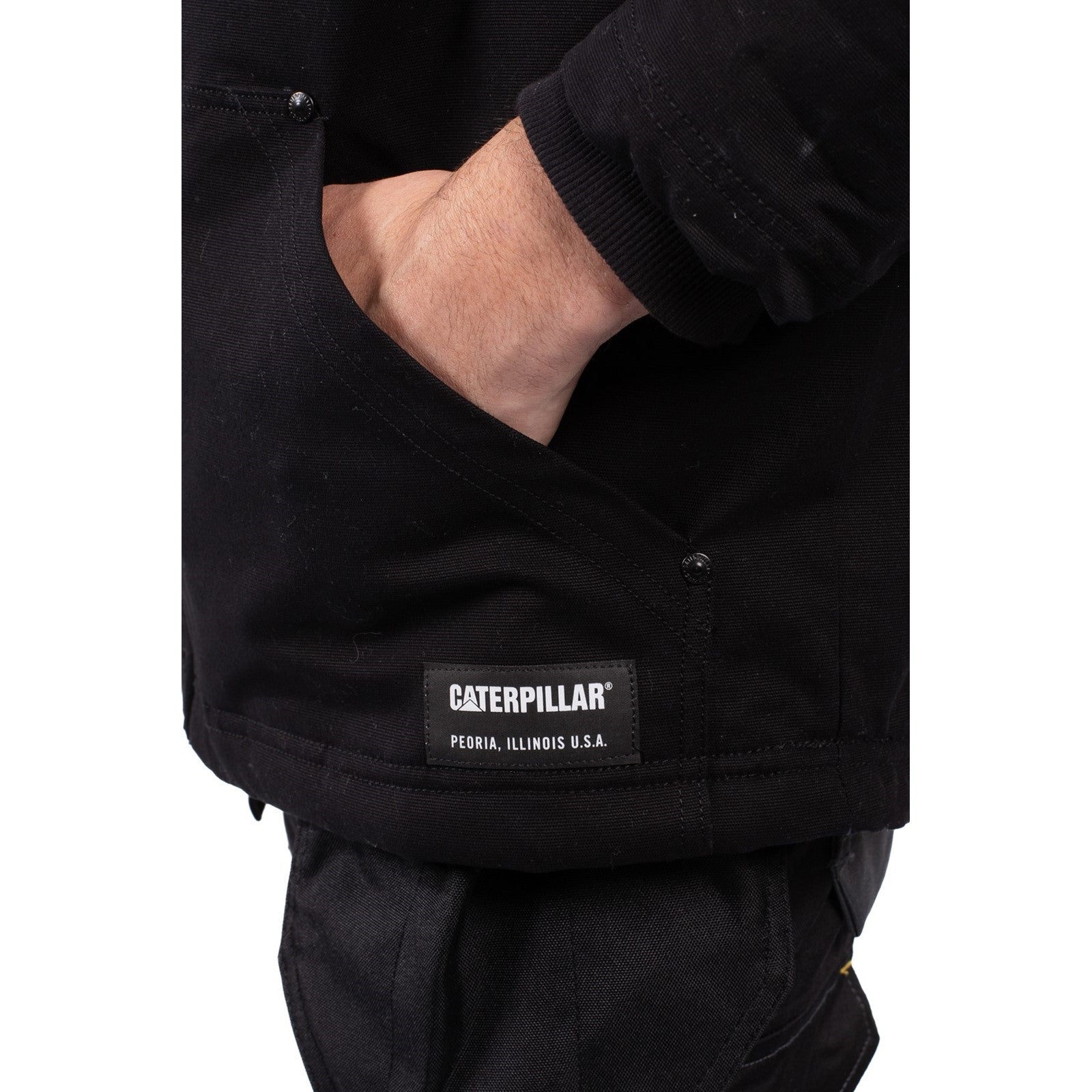 Caterpillar Hooded Sherpa Lined Jacket