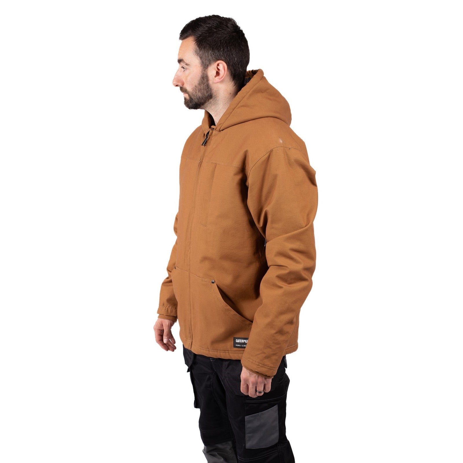 Caterpillar Hooded Sherpa Lined Jacket