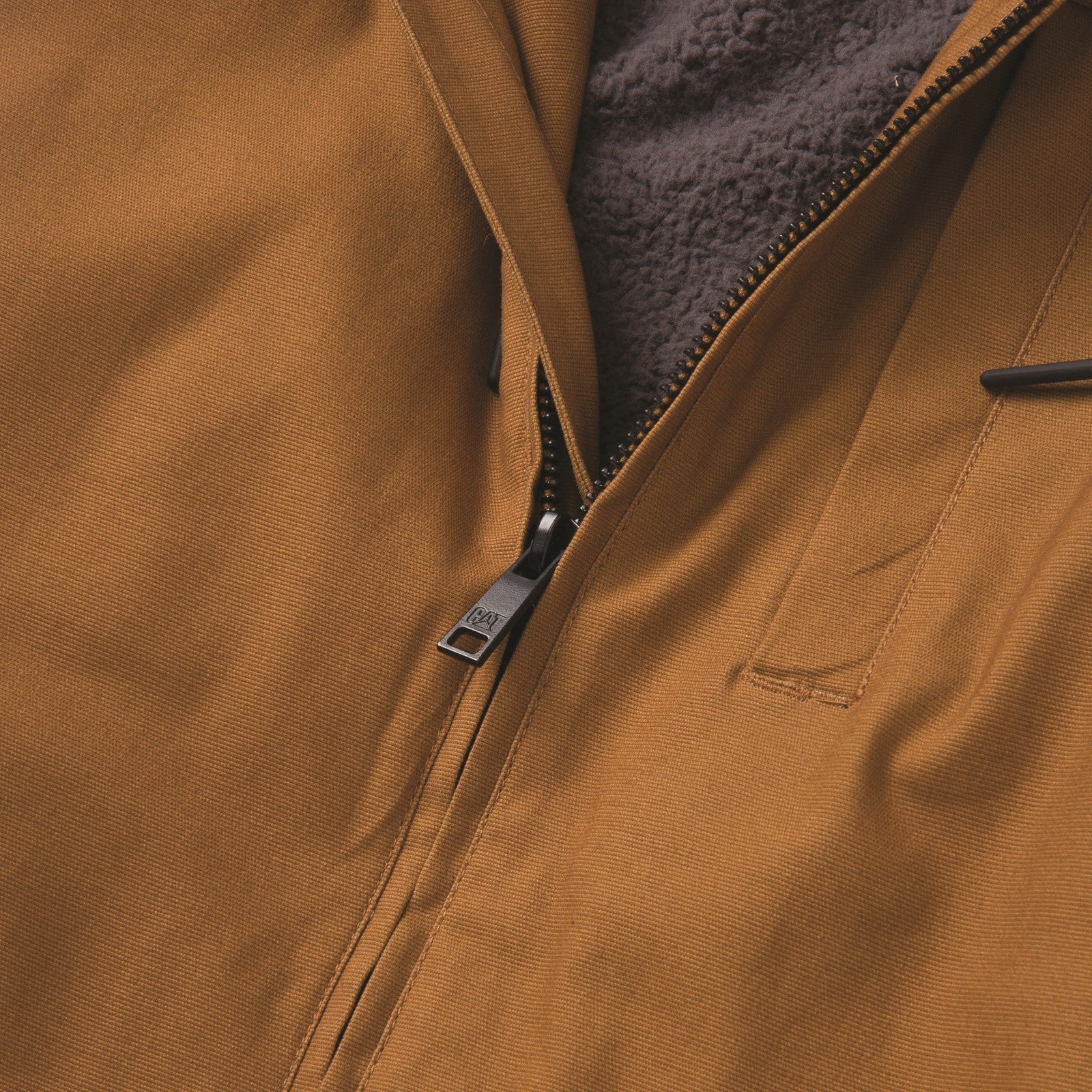 Caterpillar Hooded Sherpa Lined Jacket