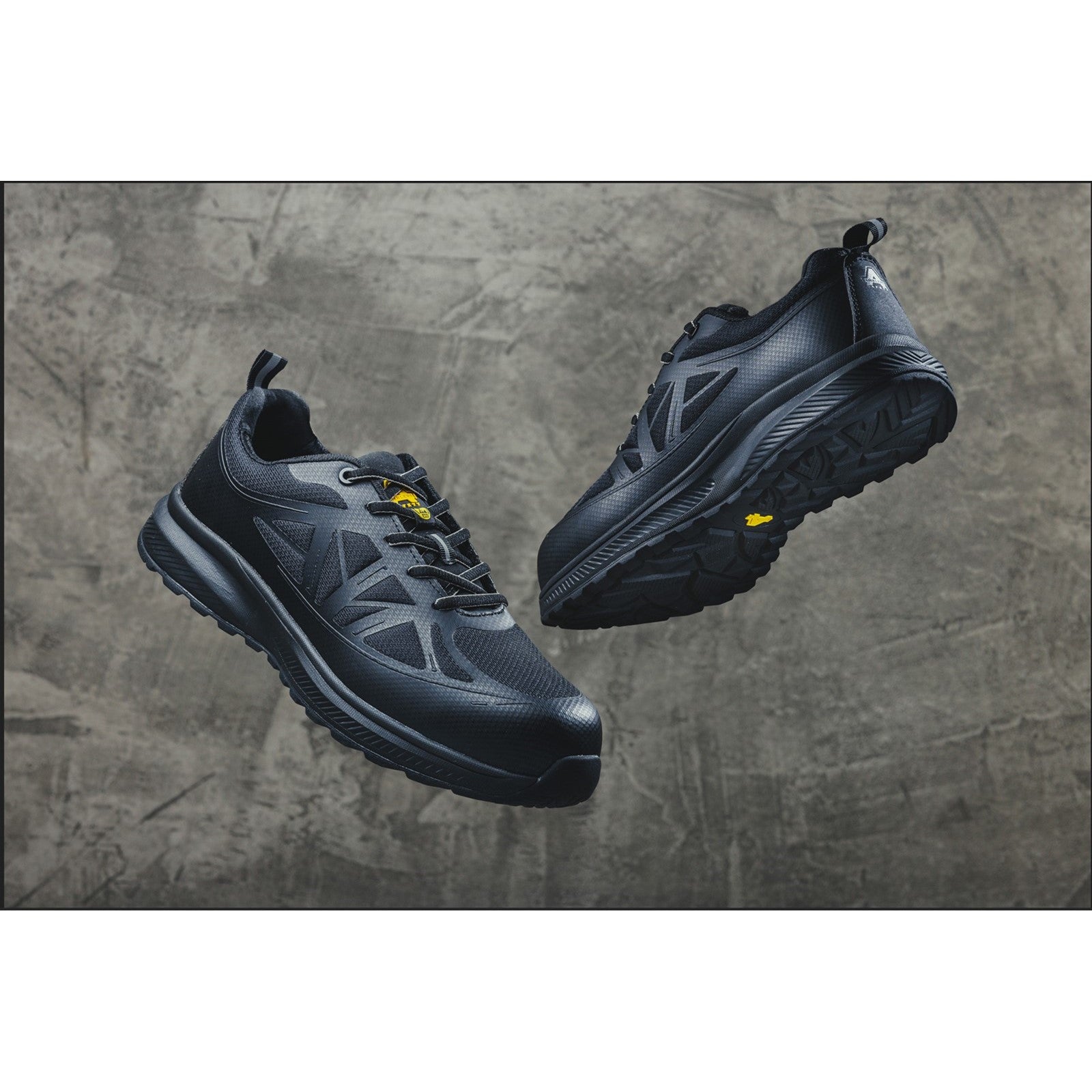 Amblers Relay safety hiker in black, front-angled view.