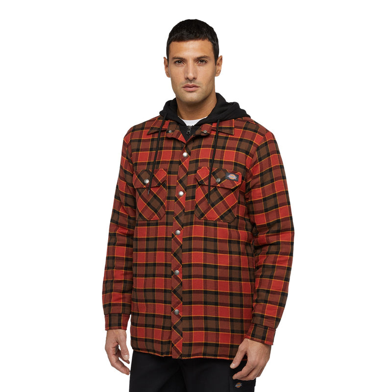 Dickies Fleece Hooded Flannel Shirt