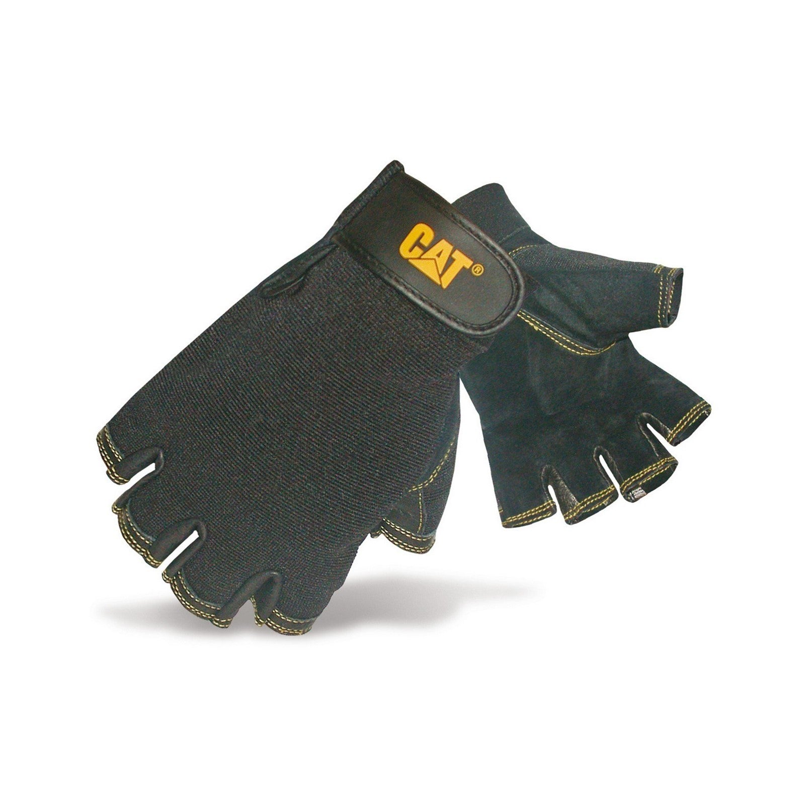 Caterpillar Leather Fingerless Gloves