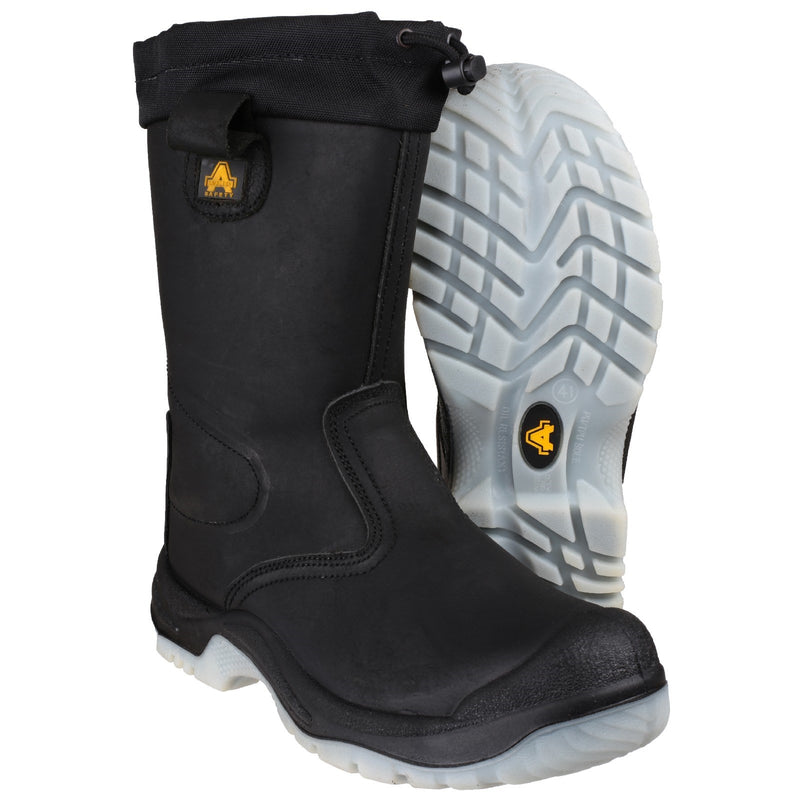 Rear view of the Amblers FS209 rigger boot.